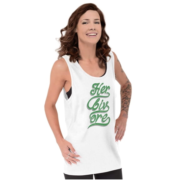 Herbivore Vegetarian Healthy Life Tank Top T Shirts Men Women Brisco Brands S