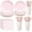 Light Pink, variant on Light Pink Scalloped Paper Plates Shell Edge Disposable Tableware Cocktail Napkins Cups Plastic Spoons Forks Knives for Wedding Baby Shower Picnic Birthday Party Supply for 50 Guests