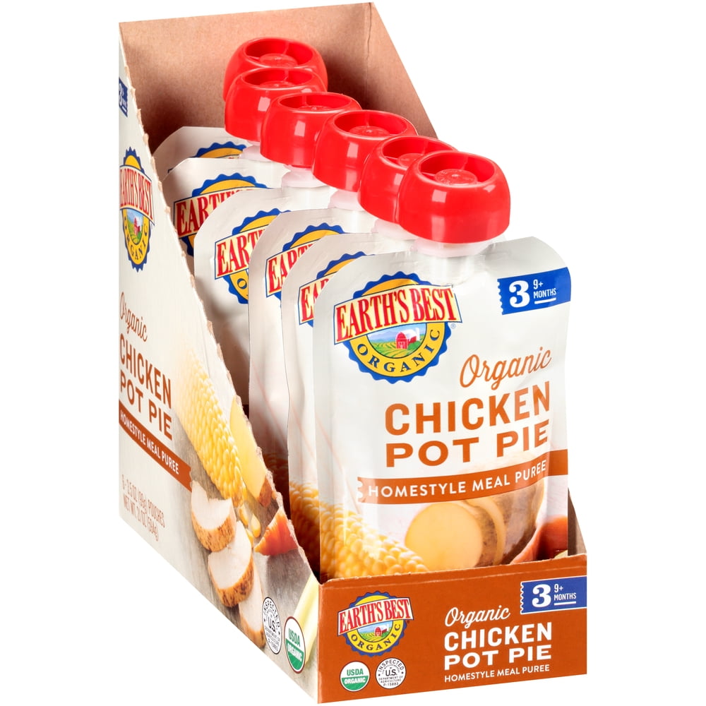 earth's best organic stage 3 baby food chicken pot pie dinner