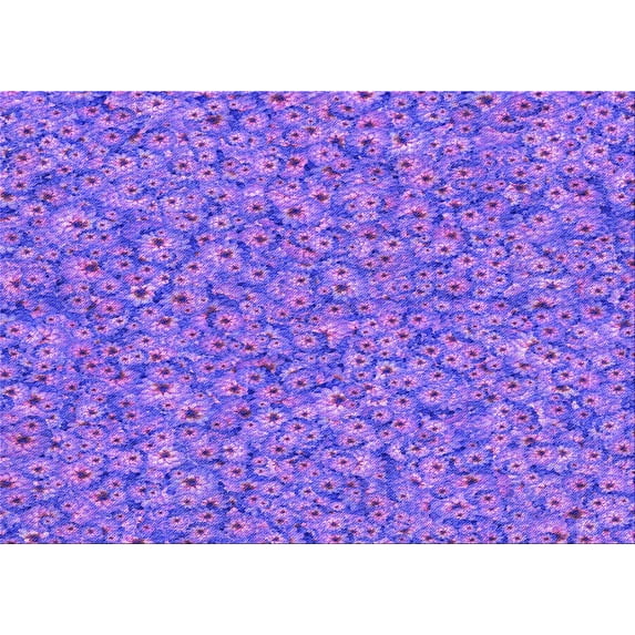 Ahgly Company Indoor Rectangle Patterned Heliotrope Purple Area Rugs, 5' x 8'