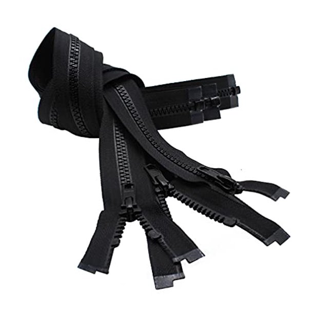 33" Vislon Zipper YKK 5 Molded Plastic Separating Black (3