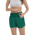 thumbnail image 2 of Shorts de Course et d'Entraînement Taille Haute pour Femmes 2,5 Pieds' avec Doublure et Poche Arrière à Fermeture Éclair, 2 of 6