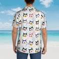 thumbnail image 6 of Balery Cute Dog Print Men's Hawaiian Shirts Short Sleeve Beach Shirt Relaxed Fit Vacation Button Down Shirts-Small, 6 of 9