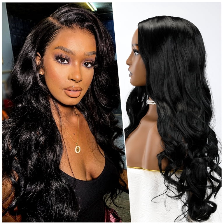 DOPI Long DOPI Wig for Women Black Curly Wig 25inch 
