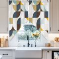 thumbnail image 2 of Swag Curtain Valances Modern Art Geometric Swag Valances for Kitchen Windows Abstract Mid Century Short Topper Curtains Valance Tier Pair for Kitchen Bedroom Living Room Bathroom 28"x36", 2 of 8