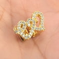thumbnail image 6 of Unique Bargains 1 Pc Fake Grills Hip Hop Double Heart Rhinestone Teeth Grillz Gold Tone, 6 of 6