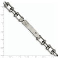 thumbnail image 3 of Finest Gold Stainless Steel Polished Black IP-Plated with CZ 8.5 in. Bracelet, 3 of 3