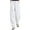 White, variant on ABATAB Harem Pants for Women Casual Loose Fit Lantern Pants Drawstring Cotton Linen Trousers with Pockets