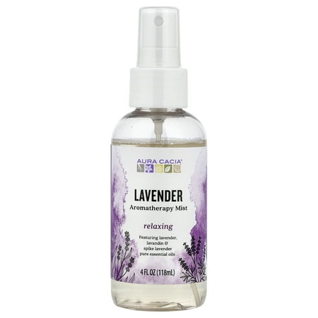 Aura Cacia Relaxing Lavender Scented Aromatherapy Room & Body Mist, 4 fl oz Bottle