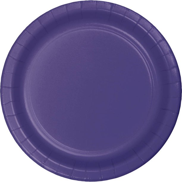 Purple Paper Dessert Plates, 24Pack