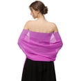 thumbnail image 4 of ORUYROP Châle Foulard Enveloppements Doux Chiffon Dentelle Pashmina pour Robes de Soirée pour occasions Formelles, 4 of 6