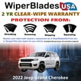 thumbnail image 2 of 2022 Jeep Grand Cherokee Beam Wiper Blades Wipers w/2yr Warranty (Set of 2) (WiperBladesUSA), 2 of 5