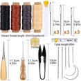 thumbnail image 2 of 28 piezas/juego Kit de costura de cuero Aguja de coser de ojo grande Hilo encerado Herramientas de costura de cuero hechas a mano para herramientas de artesanía de cuero de bricolaje, 2 of 5
