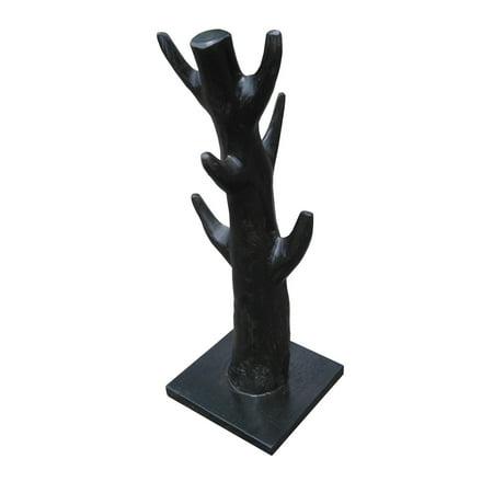 D-Art Collection Decorative Wooden Tree Stand-Black