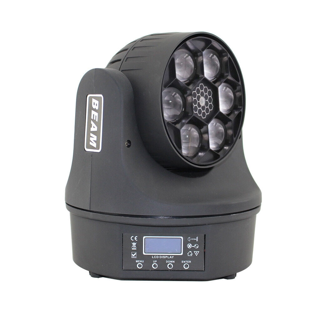 Miumaeov DJ Light Moving Head Stage Light 6x10W RGBW 4 in 1 Bee Eyes LED Beam Moving Head DJ Disco Stage Wash Light DMX512 15 Channels Effect Lighting