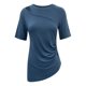 thumbnail image 3 of Camisetas de Manga Corta para las Mujeres Casual Color Sólido Deportes Yoga Cuello Redondo, Top Ligero para el Uso Diario, Hogar Y Cómodo, 3 of 5