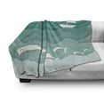thumbnail image 2 of Nautical Soft Flannel Fleece Throw Blanket, Theme Paper Boat Sea Happy Dolphins Underwater Animals Ocean, Cozy Plush for Indoor and Outdoor Use, 70" x 90", Blue Sea Green White, by Ambesonne, 2 of 5