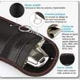 thumbnail image 2 of Jaula de Faraday antipiratería para llaves de coche de tamaño universal, funda Faraday portátil con llavero, textura de fibra de carbono, paquete de 2, 2 of 5