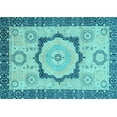 thumbnail image 1 of Ahgly Company Indoor Rectangle Abstract Light Blue Modern Area Rugs, 7' x 10', 1 of 4