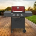 thumbnail image 5 of Expert Grill 3-Burner Propane Gas Grill with Wheels, Red, 5 of 16