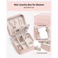thumbnail image 3 of Joyero organizador Vlando Small Travel con espejo, color rosa, 3 of 8