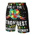 thumbnail image 4 of Logiee I Love With Autism Print Mens Swim Trunks Quick Dry Board Shorts,Breathable Hawaii Beach Shorts Swimwear Bathing Suits-Small, 4 of 6