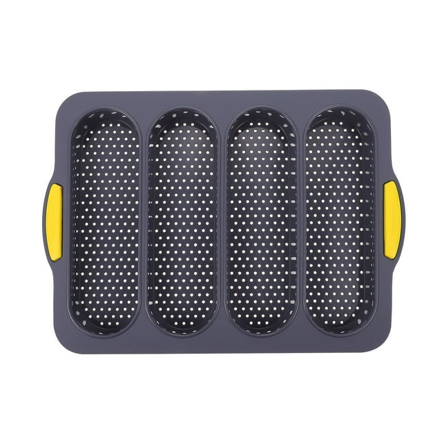 HORIALENCE Bread Pans for Homemade Bread French Stick Loaf Bread Pan Black Non-stick 1Pack