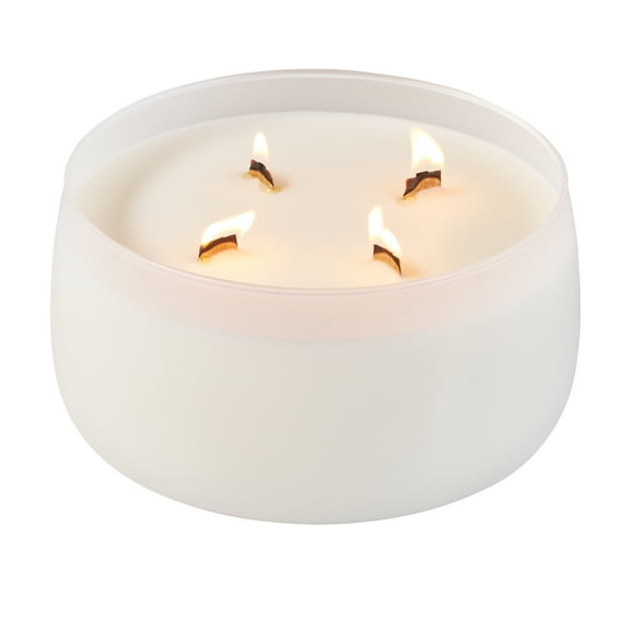 Better Homes & Gardens Intense Salted Coconut Mahogany Scented Wooden 4-Wick Glass Jar Candle 60oz.