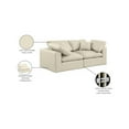 thumbnail image 2 of Meridian Furniture Comfy Cream Faux Leather Modular Sofa, 2 of 10