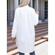 thumbnail image 5 of Vestido Camisero Informal para Mujer, Cuello en V, Botones, Larga, Holgado, Minivestido L, 5 of 8