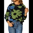 thumbnail image 2 of Suéter de Flores, Cuello Redondo, , Informal, de Larga, para Otoño e Invierno, de Punto. Negro M, 2 of 10