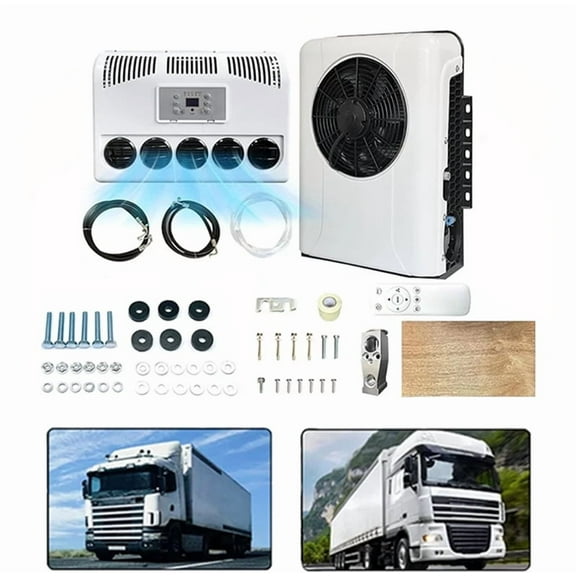 12V Truck Cab Air Conditioner Split ac Kit Universal 12 Volts Electric A/C Unit Fit Cab Truck Bus RV Caravan