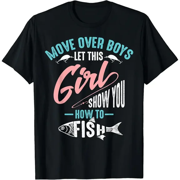 Funny Female Angler Fishing Quote Women Short Sleeve Novelty Graphic T-Shirt