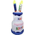 thumbnail image 6 of Fraser Hill Farm 6-ft. Tall Happy Birthday 2-Tier Cake with 4 Faux Candles Outdoor Blow-Up Inflatable with Lights FHINBDCAKE064-L, 6 of 9