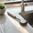 thumbnail image 5 of Long Handle Steel Wool Scrubber,Stainless Steel Pot Pan Scrubber with Replaceable Scouring Ball,Heavy Duty Cast Iron Cleaner for Skillets,Griddles Cookware, 5 of 6