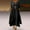 Black, variant on Idoravan Womens Casual Dresses Women's Fashion Plus Size Round-Neck Solid Long Dress Helf Sleeve Buttons Dress