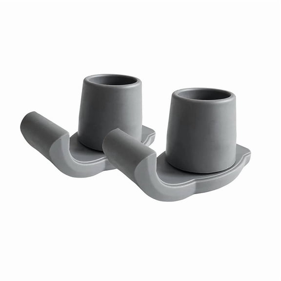 Ski Glides, Universal Foot Pads for Folding Walkers, Rubber Mobility Aids, Replacement Glide Caps for Seniors Grey