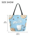 thumbnail image 5 of FORMRS Womens Canvas Tote Bag with Zipper Inner Pocket Shoulder Handbag, Milk and Cookies, 5 of 7