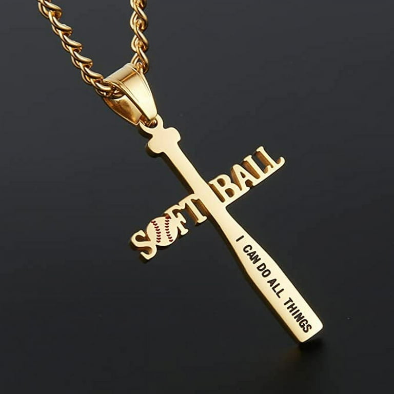 Softball necklace with bible verse hot sale