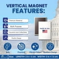 thumbnail image 4 of Vertical Magnet - Seal United States - USA | Refrigerator  Locker Display, Travel Souvenir Gift, Collectible Home Accent, 4 of 9