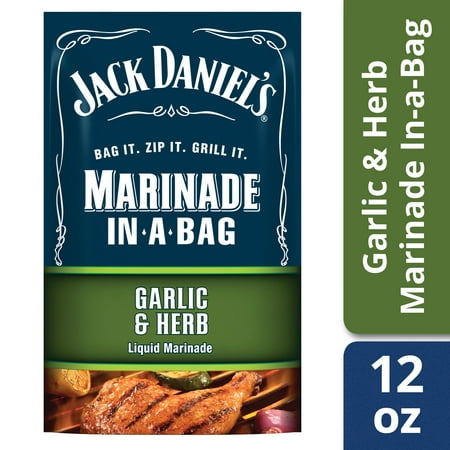 (2 Pack) JACK DANIEL'S Garlic & Herb Marinade In-A-Bag 12 OZ