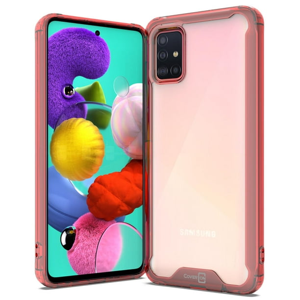 Coveron Samsung Galaxy A51 Case Clear Slim Fit Hard Protective Phone Cover With Tpu Bumpers Pure View Series Walmart Com Walmart Com