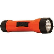 LED WorkSAFE Waterproof Flashlight, 2 D-Cell Batteries, 80 LM, Safety Orange with Black End Cap/Lens Rim