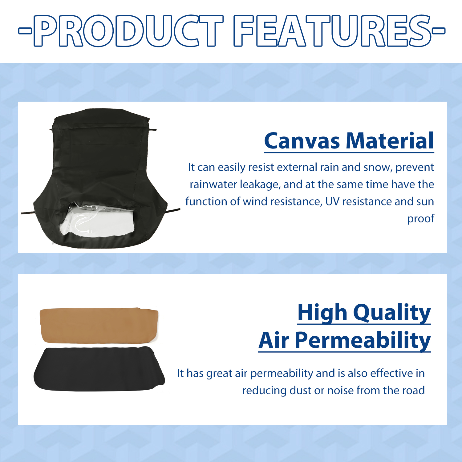 BMW E36 Convertible Top – Black Cloth With Clear Plastic Window | Direct Fit 94-99 3-Series