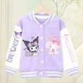 thumbnail image 1 of Sanrios-Chaqueta de béisbol informal para niños, conjunto de uniforme de estilo Kawaii, falda JK, Kuromi My Melody, Cinnamoroll, 1 of 5