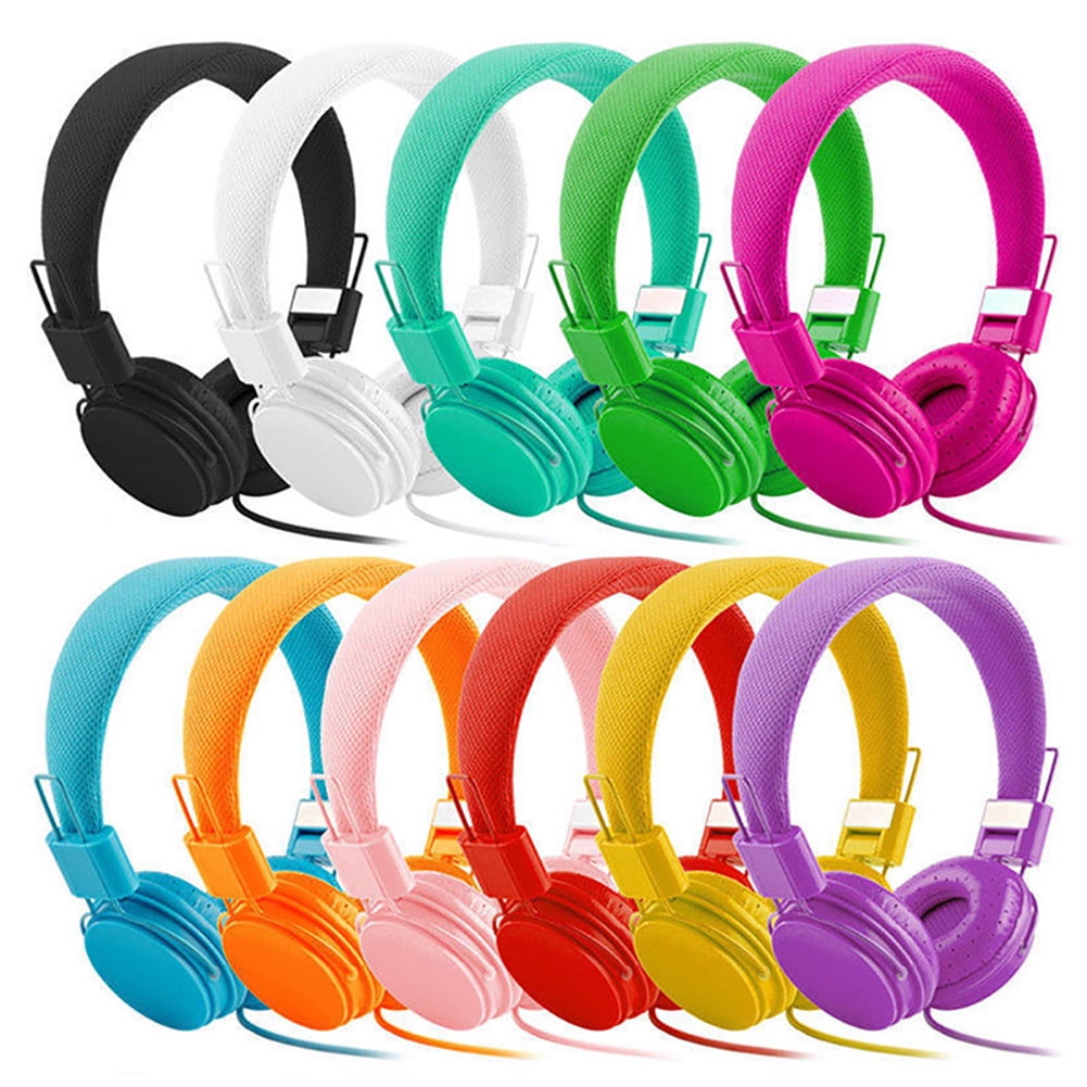 Shininglove Headphones with Microphone on Ear Stylish Headband Earphones Gifts for Kids, Purple