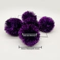 thumbnail image 4 of YYCRAFT 15pcs Jumbo Glitter Tinsel Pom Poms Sparkle Balls for DIY Craft,Cat Toys(2 Inch,Purple), 4 of 4
