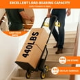thumbnail image 3 of GIMMYFIVE 2 In 1 Folding Stair Climbing Dolly 440 LBS, Climbing Hand Trucks with 6 Wheels & Telescoping Handle, 3 of 8