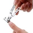 thumbnail image 2 of Nail Clippers with 360-Degree Rotating Head - Stainless Steel Fingernails and Toenails Cutter Lagre and Small Sizes (Silver), 2 of 8