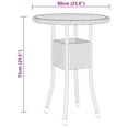 thumbnail image 2 of vidaXL Patio Dining Set 3 Piece Rattan Patio Conversation Set Poly Rattan, 2 of 7